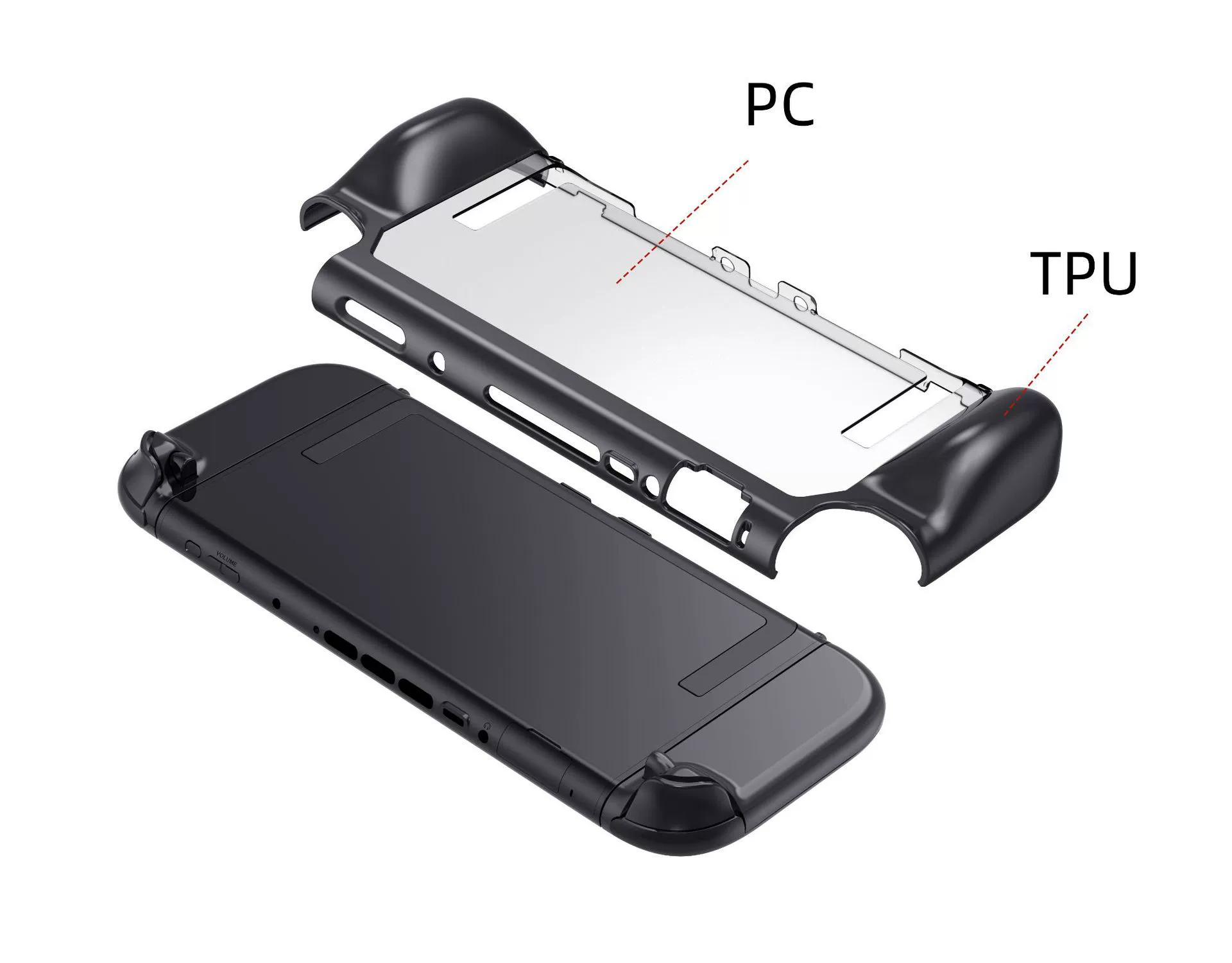 Nintendo Switch 2 поколение портативная игровая консоль TPU+PC интегрированная оболочка прозрачная защита мягкая оболочка клей SWITCH 2