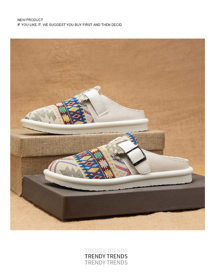 Dép sandal nam nửa gót không quai hậu, thoáng khí mùa hè, đế bằng nhẹ, size lớn 39–47 — BK 502m màu, BK 503m màu, BK 505m màu nâu, BK501 kaki chi tiết 33