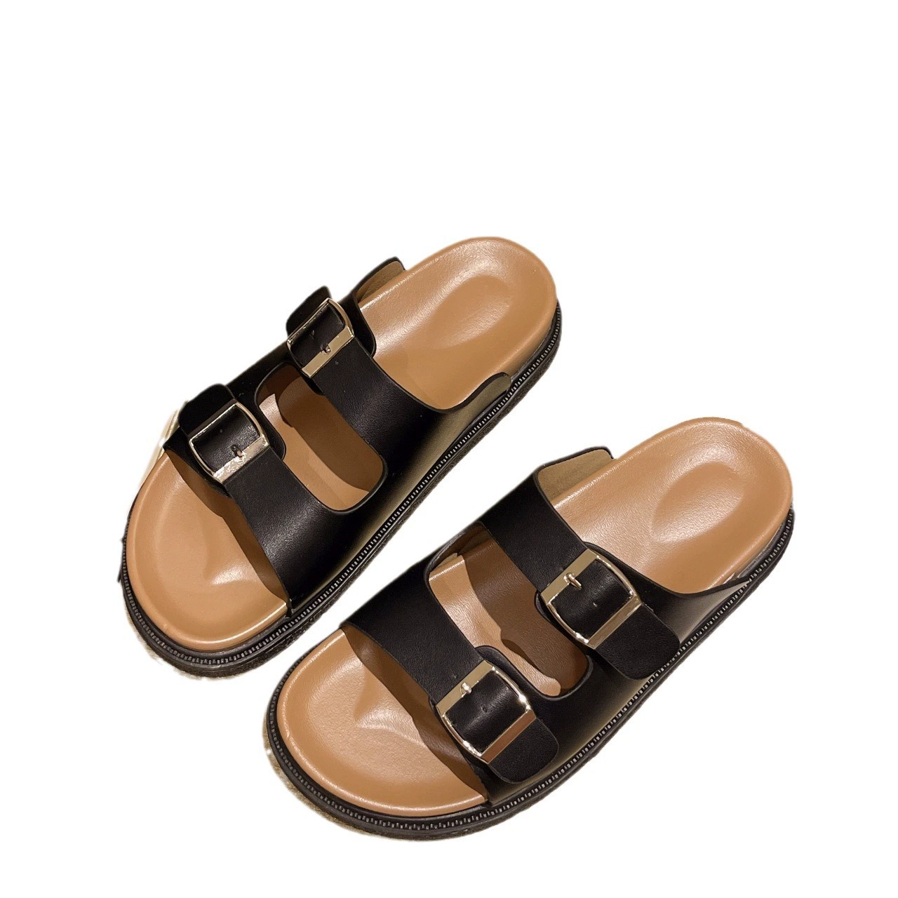 Summer beach slippers with a strap, high-quality style