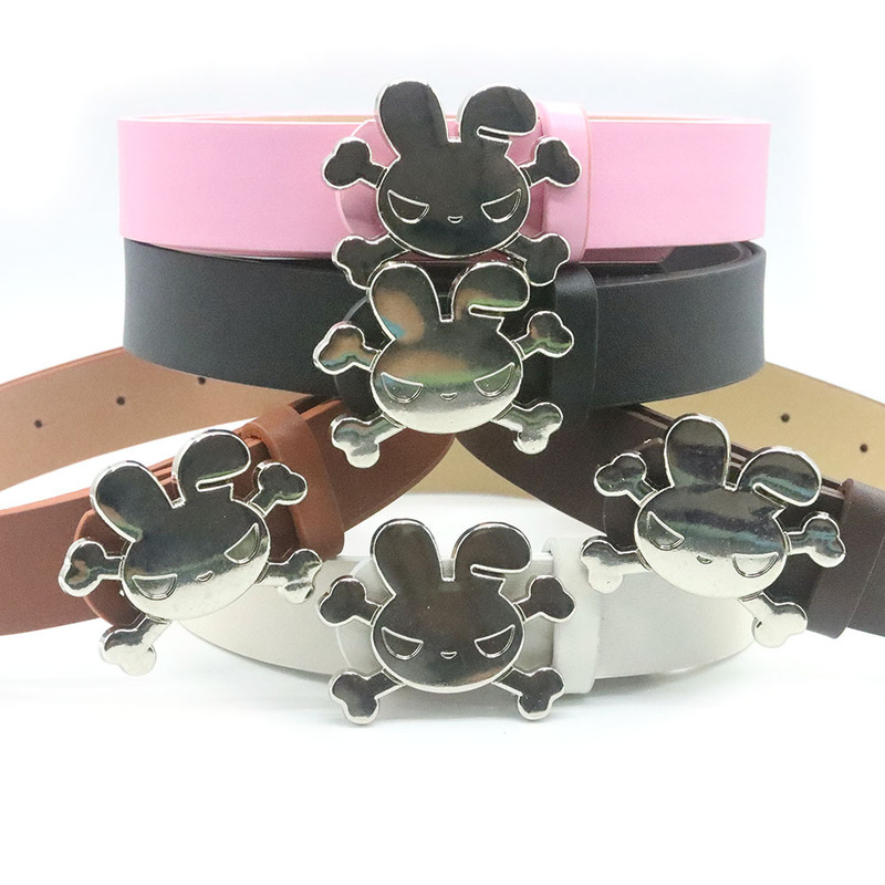 Trendy New Skull Rabbit Buckle Y2K Belt Jeans dress Accessories Fashion All-match Personalized Belt