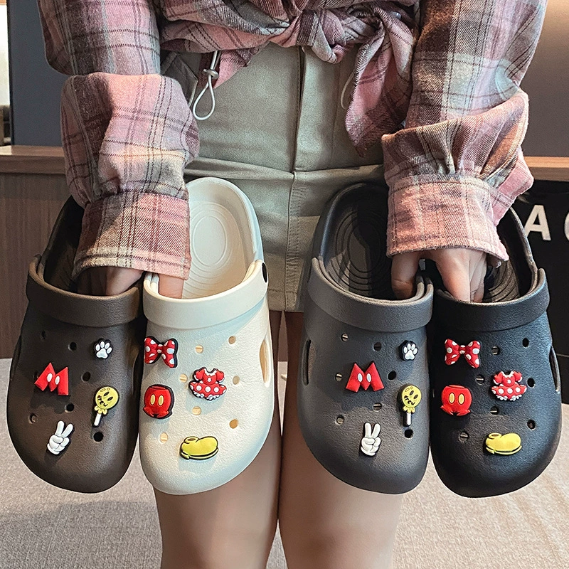 Обувь с пещерой, дикие студенты носят Baotou дышащий мультфильм милый летний новый открытый пляж холодные тапочки