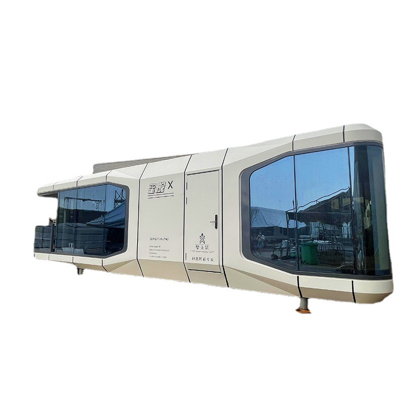 Villa de aluminio ecológico al aire libre calle comercial móvil caja de venta de contenedores sitio de construcción de alta gama casa móvil cápsula espacial