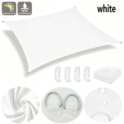 yard, sun-resistant and waterproof, Avtomobil yan çətirləri - white-2x2m