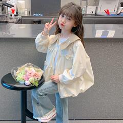 女の子ジャケット2025新型子供洋気韓国版女の子春秋蝶結び秋ジャケット上着