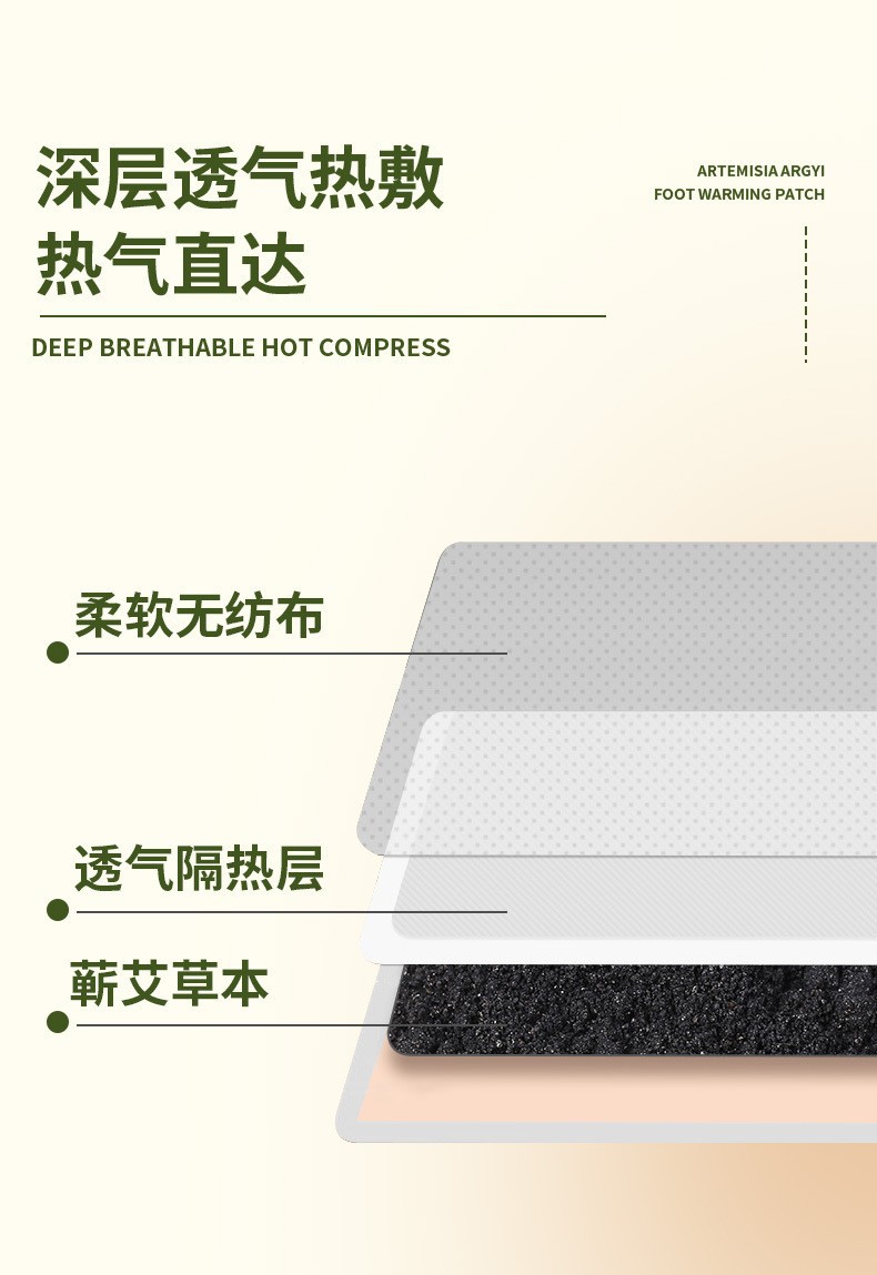 Self Heating Mugwort Foot Warmer Patch Warm Toe Foot Sole Patch 3 to 6 Hours in use