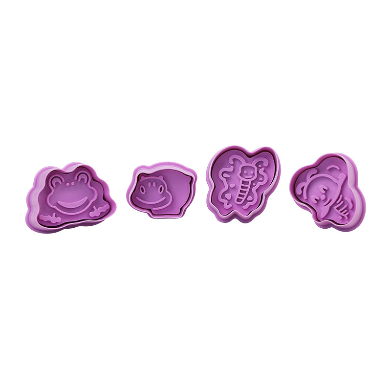 3D molde de galletas de Navidad insecto hipopótamo abeja Rana molde de galletas de fondant tipo de prensa image 6