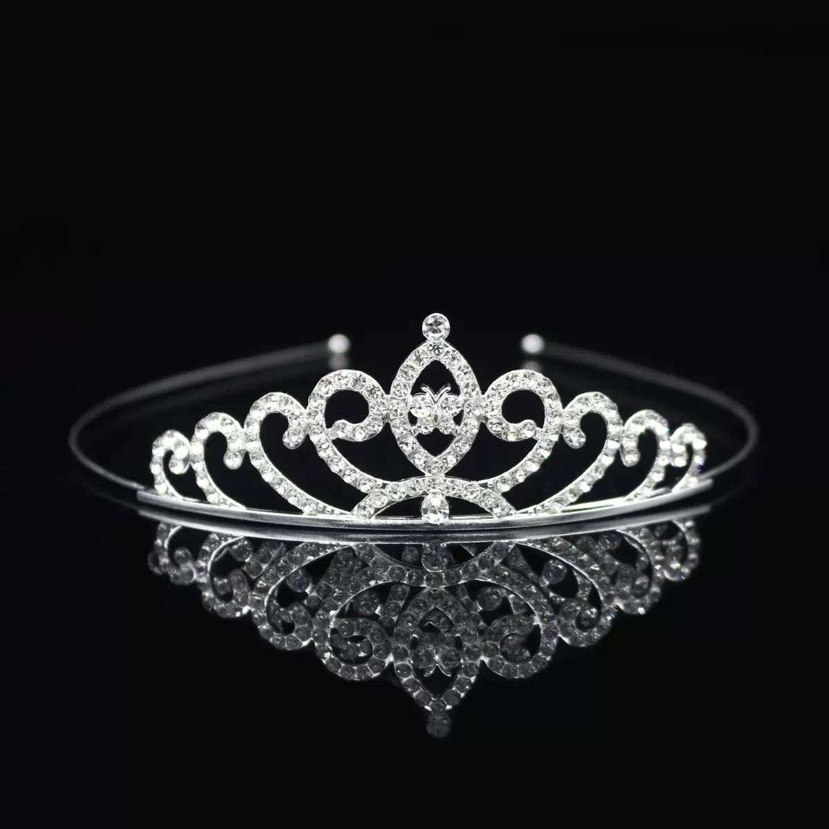 Princesa de moda coreana simple corona de cumpleaños coronas de cabello bandas de alea diamante para niños coronas pequeñas