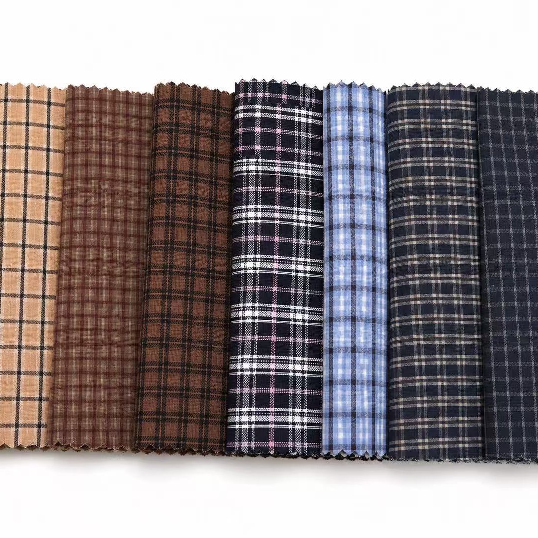 Inglés tela de revestimiento de tela de poliéster teñido ropa de tela de revestimiento de bolsillo de tela de camisa