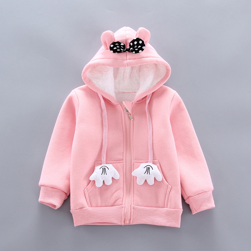 Children's clothing set for boys girls, plush thickened autumn and winter 2023 new style with hat, western-style_voghion.com