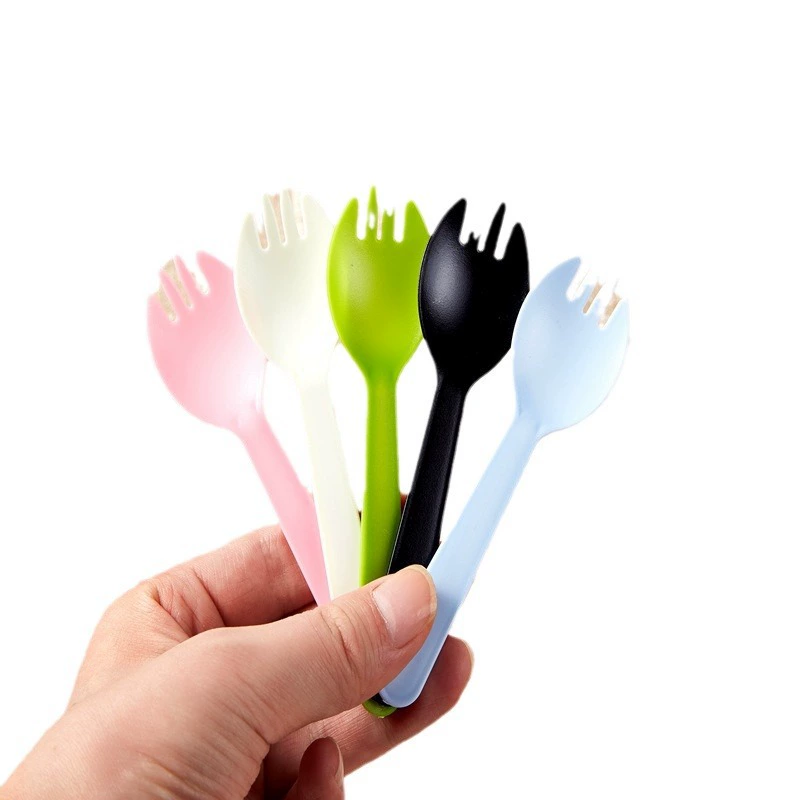 Disposable spoon, fruit fork, plastic tableware, dessert pack, increased thickness