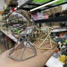 跨境水晶球金属底座支架家居装饰铁艺工艺品厂家批发玻璃球底托摆