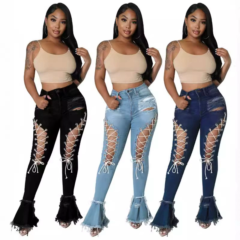 218177 Европа и Соединенные Штаты трансграничные женские летние новые мозоли носят веревки сексуальные джинсы Amazon новый источник завод