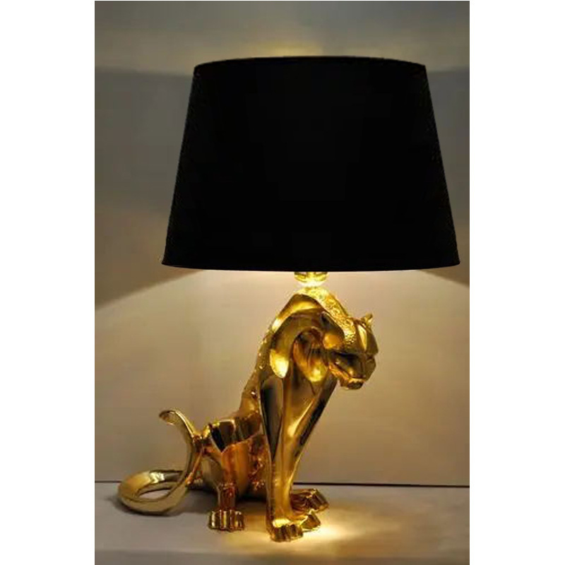 Nordic Leopard Lucky Table Lamp Living Room Bedroom Villa Club Hotel Creative Ornaments Resin Decorations Lamps