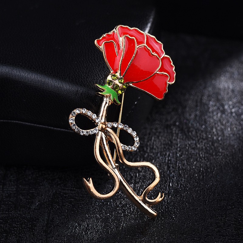 Elegant Flower Alloy Enamel Women's Brooches display picture 1