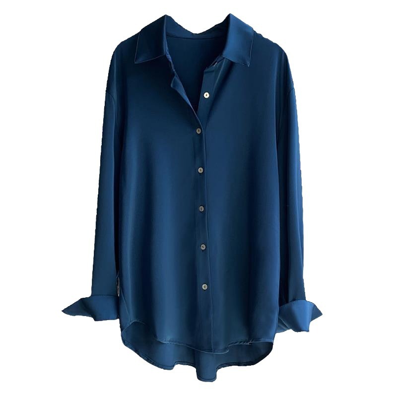Abbigliamento donna Camicia drappeggiata donna primavera e autunno stile temperamento moda retrò 2024 nuova camicia donna maniche lunghe_voghion.com
