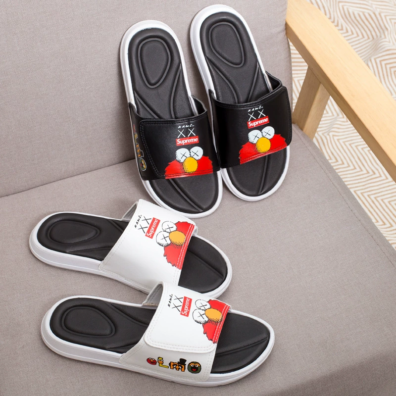 Новая пара корейская версия онлайн повседневная мягкая подошва модная пляжная обувь липучка тапочки для мужчин и женщин