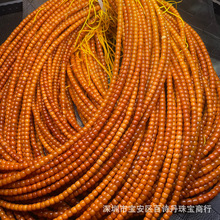 源头工厂批发原矿琥珀老蜜蜡直切项链 直径5-7mm品质好形状规整