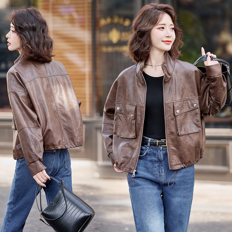 Haining Leather Jacket for Women 2026 New Style Fashionable and Elegant Short Sheepskin Jacket