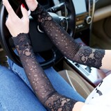 Летние тонкие длинные кружевные сексуальные короткие напульсники, татуировка, нарукавники, защитный рукав, защита от солнца