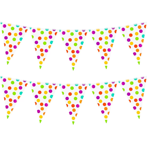 Colorful dot pennant 10 pieces/pack