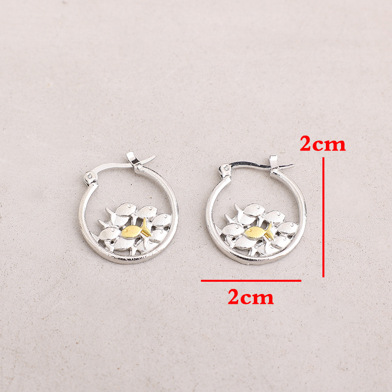 1 Pair Retro Geometric Plating Zinc Alloy Gold Plated Earrings display picture 5