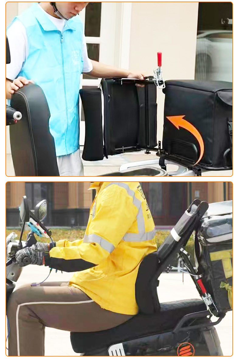 Electric Vehicle Backrest for Rest and Sleep, Waist Protection Device, Detachable and Multi-Angle Adjustable, Thick Electric Vehicle Lumbar Support Accessory