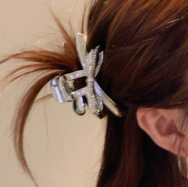 韩系豹纹蝴蝶结抓夹女高级感半扎发鲨鱼夹超大号发夹气质头饰发卡|undefined
