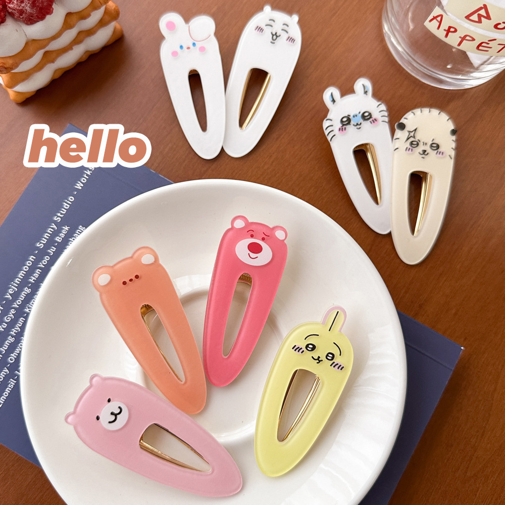 Cartoon small animal duckbill hairpin female forehead bangs side broken hair clip cute student headdress hair accessories_voghion.com