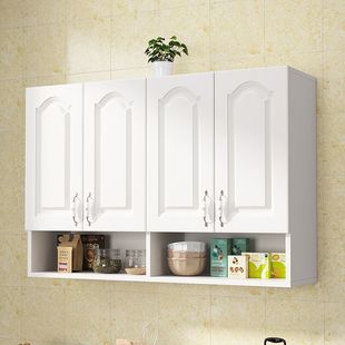 Solid wood hanging cabinet wall cabinet kitchen living room bedroom wall cabinet hanging cabinet balcony washing machine Top hanging cabinet package installation