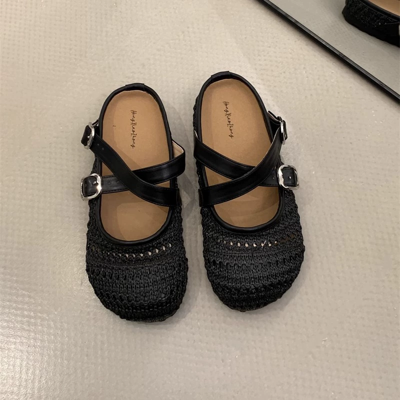 Wanwanfeng носит богемные туфли Birkenstock для женщин новая весна-лето 2025 отпуск, Mary Jane полузаноски