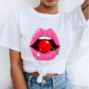 �����ļ�ŮʽT���Ըмt�촽��ӡ���D��Ullzang 90����r��T-shirt