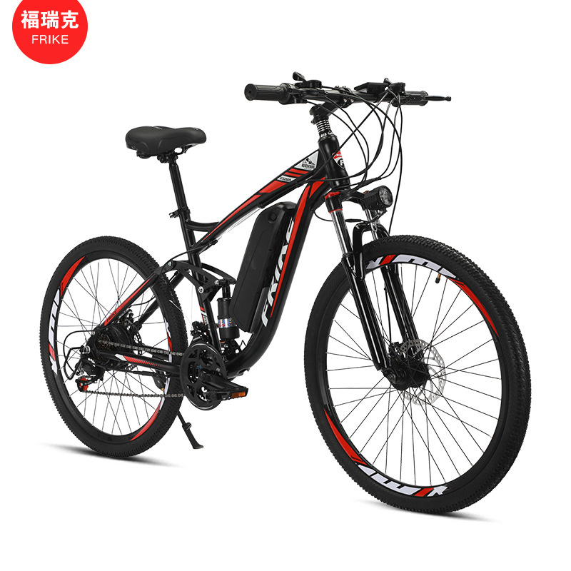 Source manufacturer electric power soft tail mountain bike lithium electric variable speed power double shock absorption off-road speed drop tram