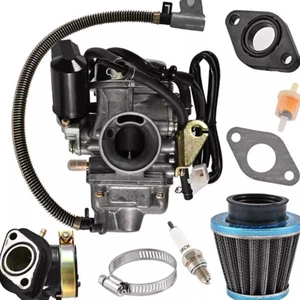 Комбинированный комплект карбюратора Yibaike GY6 125cc Карбюратор PD24 GY6150, впускная труба, воздушный фильтр
