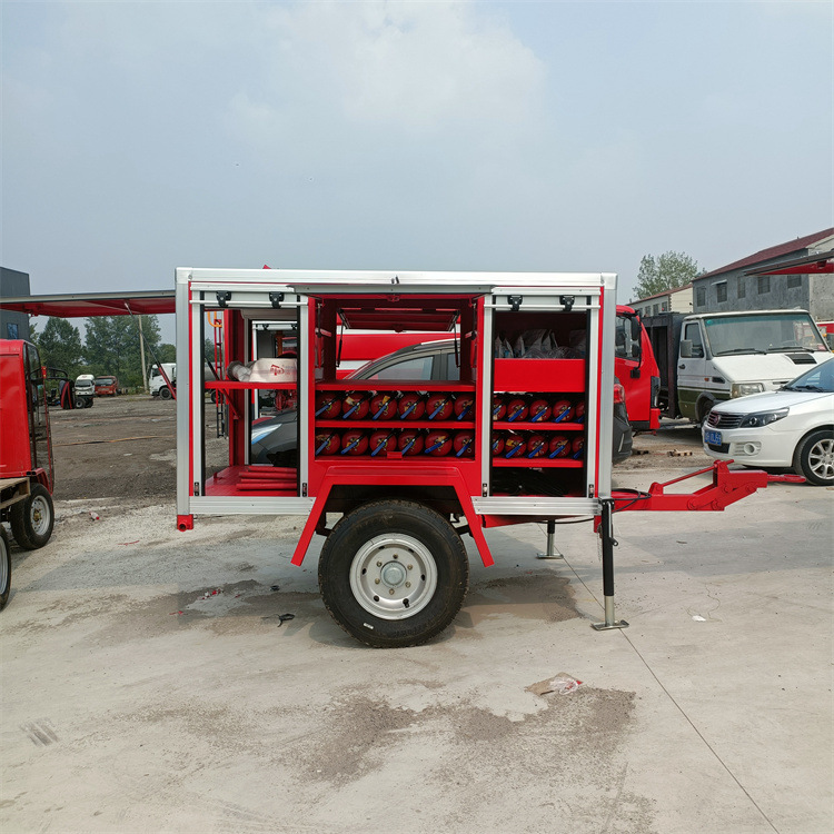 移动消防器材站小型消防挂车微型站车牵引式拖车可移动