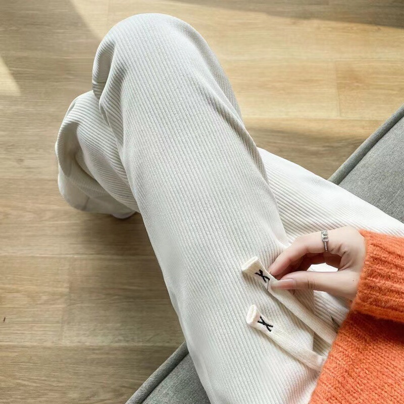 Spring and Autumn High-Waisted Casual Pants, Loose European Velvet Straight-Leg Pure Color Pants, European Velvet Wide-Leg Pants, Styles Can Be Customized Spring and Autumn High-Waisted Casual Pants, Loose European Velvet Straight-Leg Pure Color Pants, European Velvet Wide-Leg Pants, Styles Can Be Customized