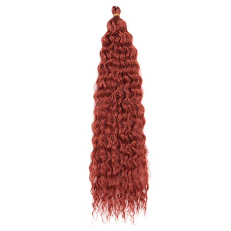 fibra de seda de alta temperatura pelucina de cabello de ganchillo cabello rizado onda profunda cabello Twist fibra de cabello trenzado