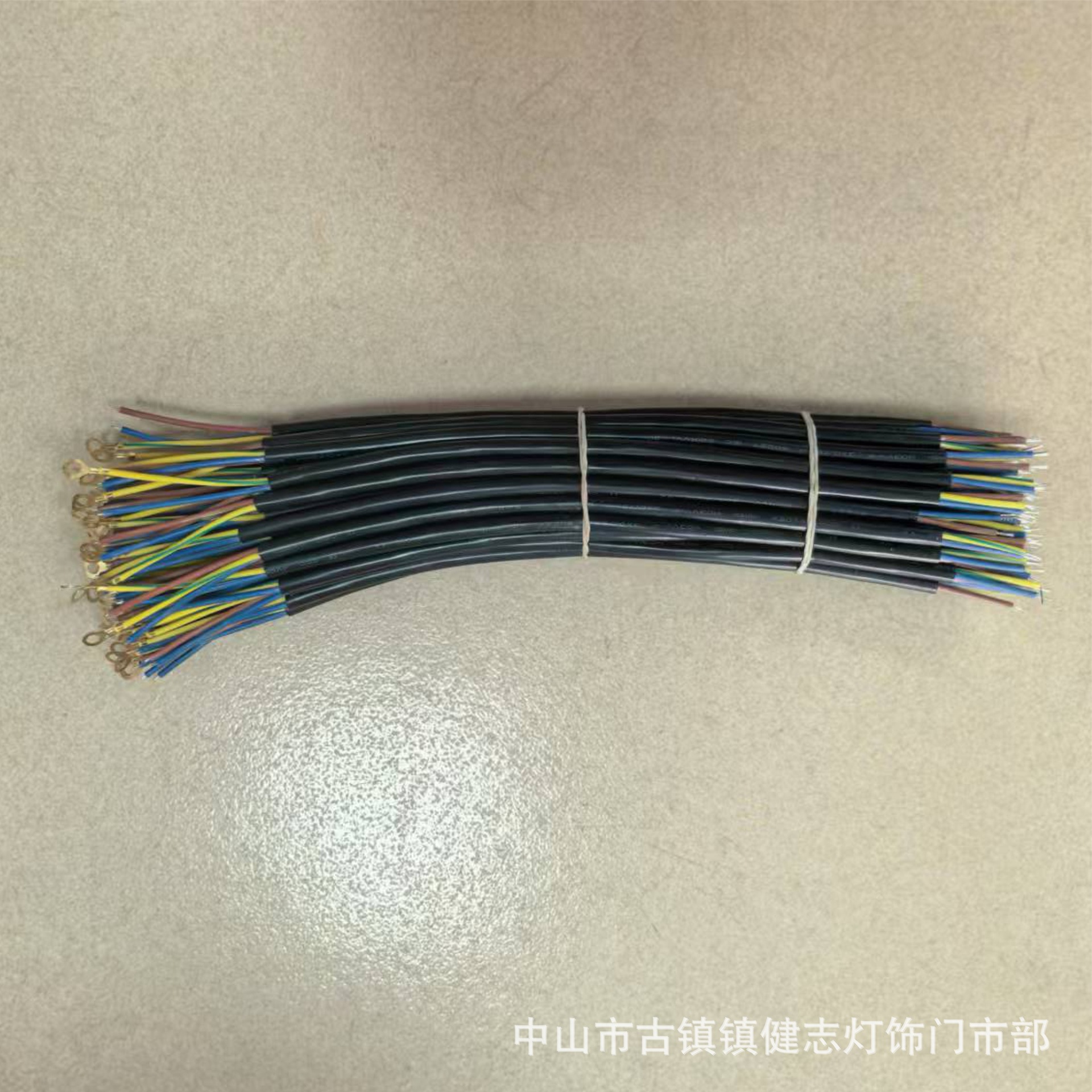 厂家直销0.2平方3芯护套电源线加地线双头上锡连接线LED铜芯线材