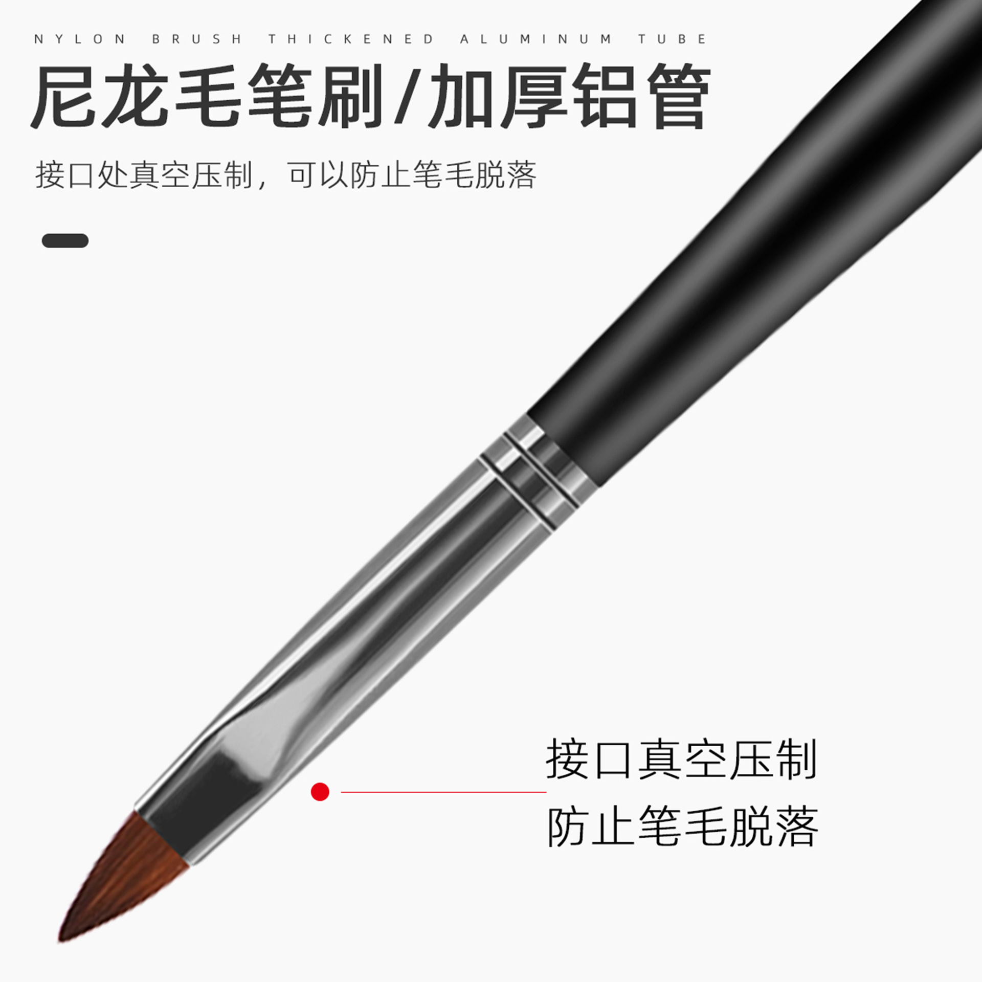 Exclusividad transfronteriza para 6 postes de madera negros, bolígrafos de pintura para uñas, bolígrafos de doble punta, bolígrafos de punteado, bolígrafos de fototerapia de cristal al por mayor