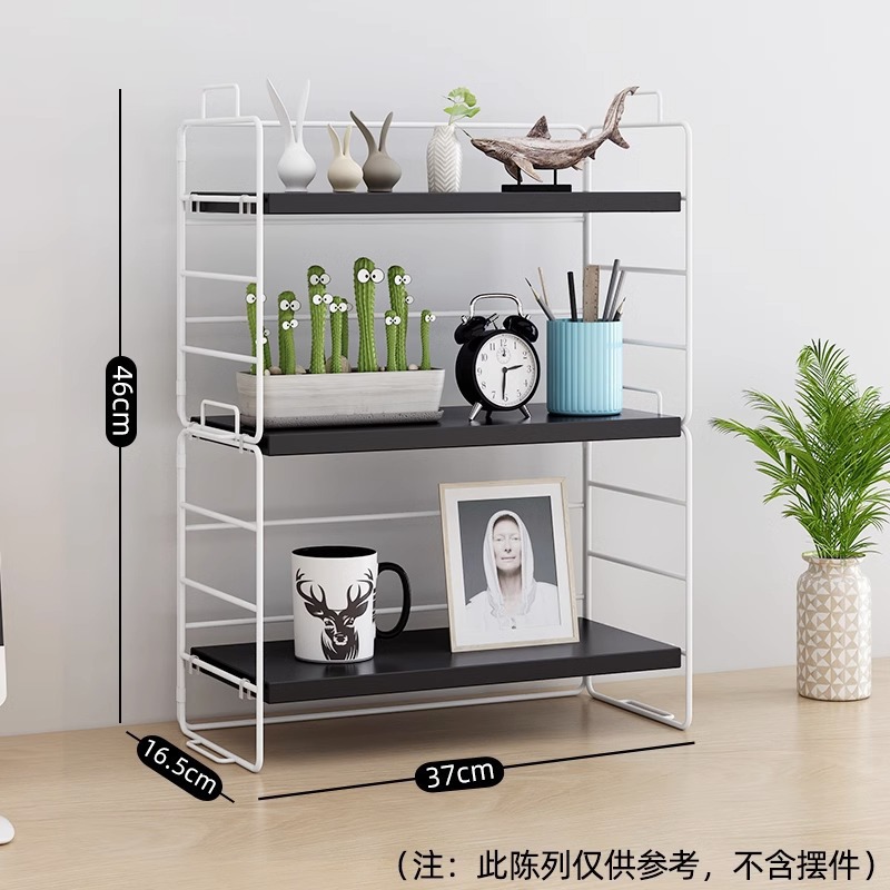 3 층 37X17X46CM 블랙 화이트 랙