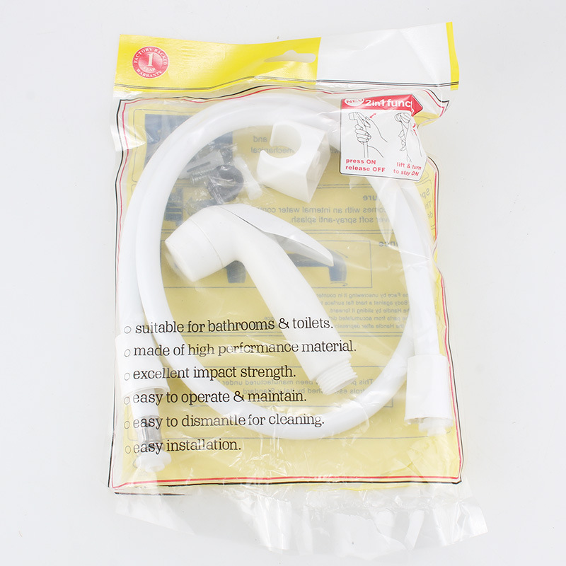 廠家直供PP手持塑料婦洗器套裝馬桶伴侶增壓噴槍淨身器噴槍小花灑