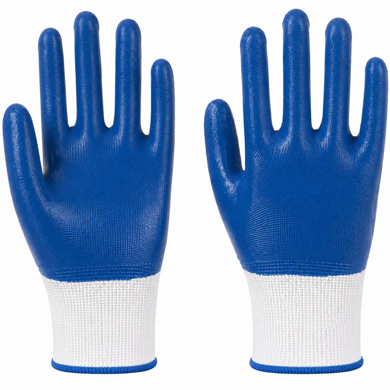 Guantes de nitrilo de nylon resistentes al aceite y resistentes al desgaste guantes de protección laboral respirantes pegamento engrosado guantes Dingqing al por mayor