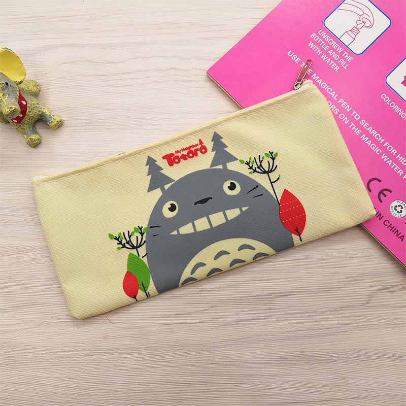 Bolsa de lápiz creativa de caricatura coreana encantadora bolsa de cambio de cremallera de Oxford bolsas de papelería bolsas de lápiz de papelería