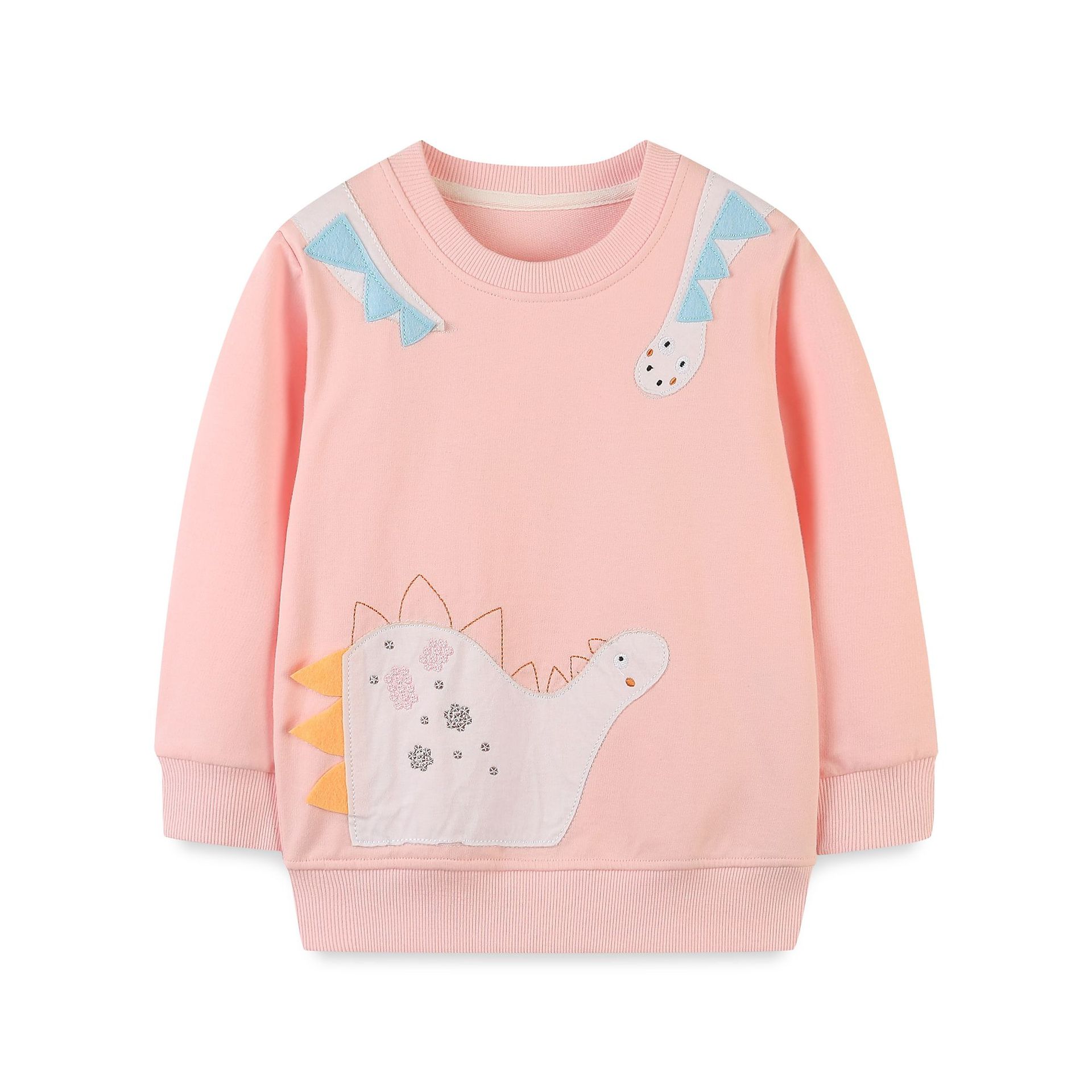 Sudadera de manga larga para niñas, estilo europeo y americano, con dibujos animados bordados, para otoño.