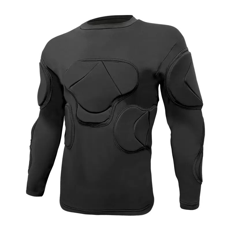 Cross-border football jersey with long sleeves and pants, adult sports goalkeeper uniform, men's thickened sponge anti-collision tight-fitting suit