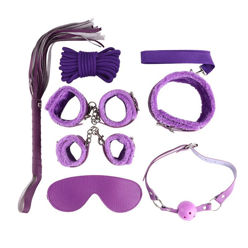 Litchi-patroonkoppels, SM-plezierrekwisieten, training voor vrouwelijke handboeien, bondage en handboeien, 7-delige set seksspeeltjes
