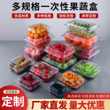 pet透明包装盒批发草莓盒枇杷盒菠萝蜜盒蓝莓盒 一次性水果塑料盒