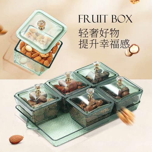 Internet Celebrity INS Candy Dish Living Room Snack Tray Fruit Plate European-Style Candy Box Cross-Border Amazon Nut & Dried Fruit Tray