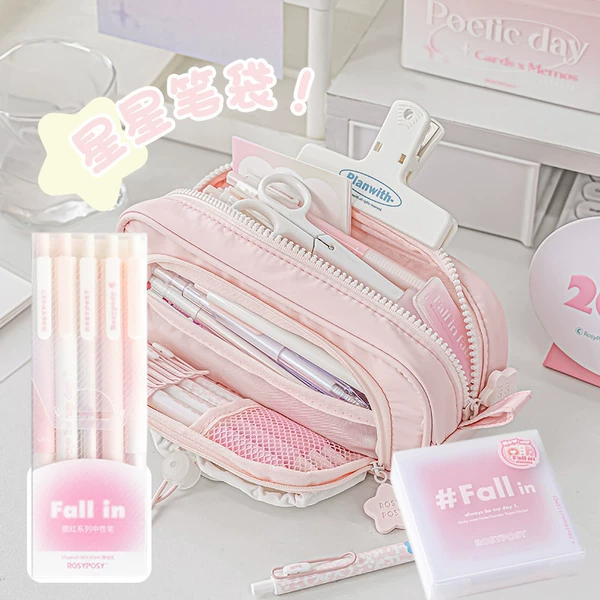 Inthepinkcloud (powder) + blush gel pen + magnetic clip (white) + blush powder note
