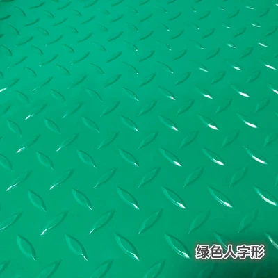 plastic waterproof carpet, outdoor non-slip — Avtomobil döşəmə paspasları - green-herringbone-pattern-cow-tendon-6090cm-household-small-door-mat