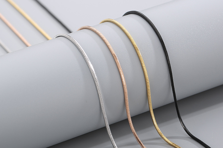 18K Real Gold Plated Plating Material 304 Stainless Steel Pendant Material PVD Coated 18K Gold Plated Titanium Steel Fashion Waterproof Non Tarnish Titanium Steel Necklace